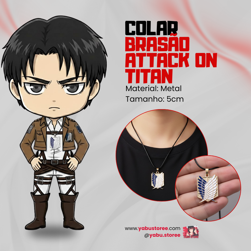 Colar Brasão Attack On Titan