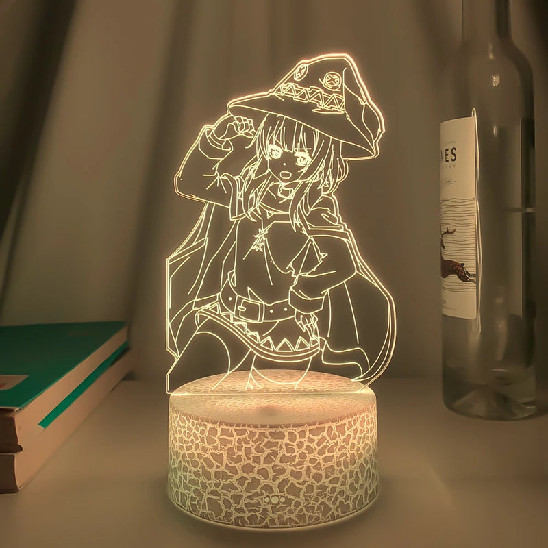 Luminária 3D Anime KonoSuba Megumin