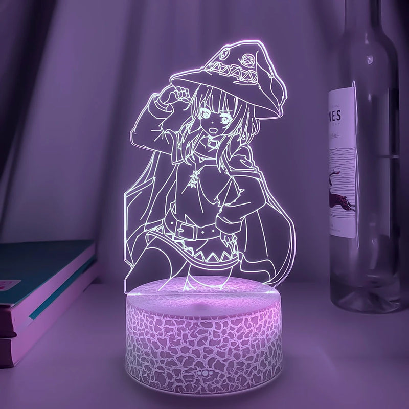 Luminária 3D Anime KonoSuba Megumin
