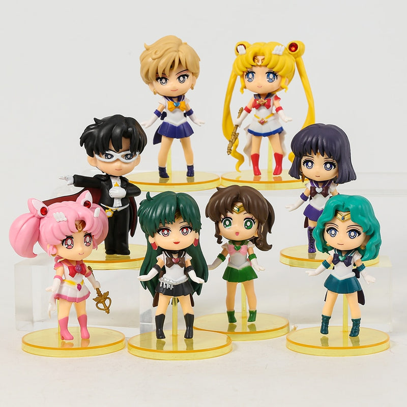 Kit 8 Figures Sailor Moon